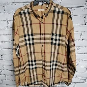 burberry brit men's long sleeve shirt
